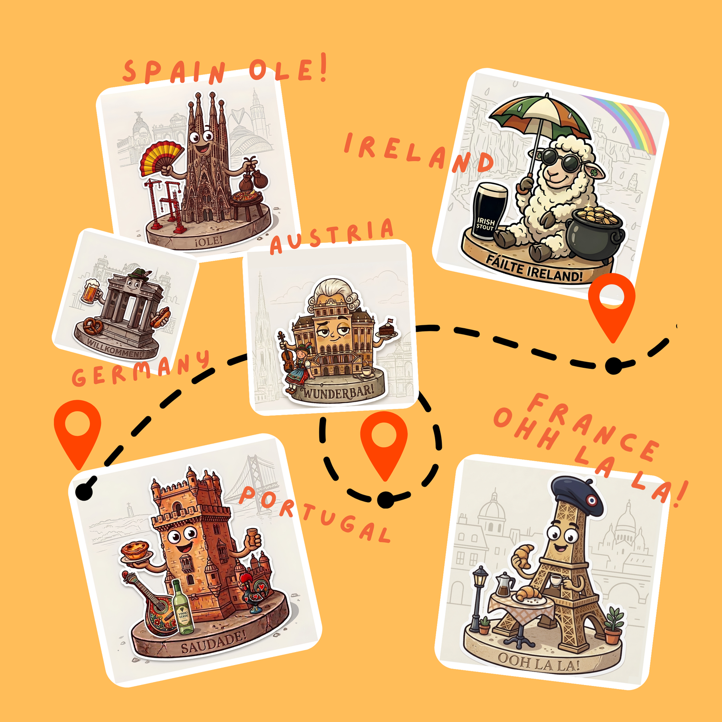 WORLD STAMPS BY QUESTORYA WANDERS — WESTERN EUROPE COLLECTION - Dark Theme
