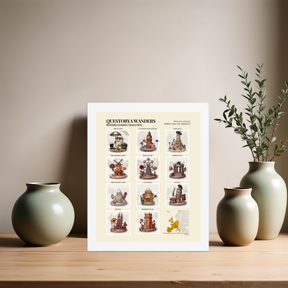 WORLD STAMPS BY QUESTORYA WANDERS — WESTERN EUROPE COLLECTION- Bright Theme